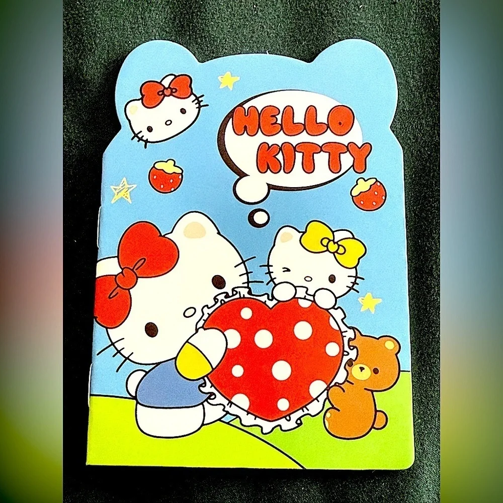 Hello Kitty Small Cute Notebook Multicolored with Red and Yellow Accents